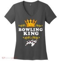 Bowling King Women's V-Neck T-Shirt thumb 0
