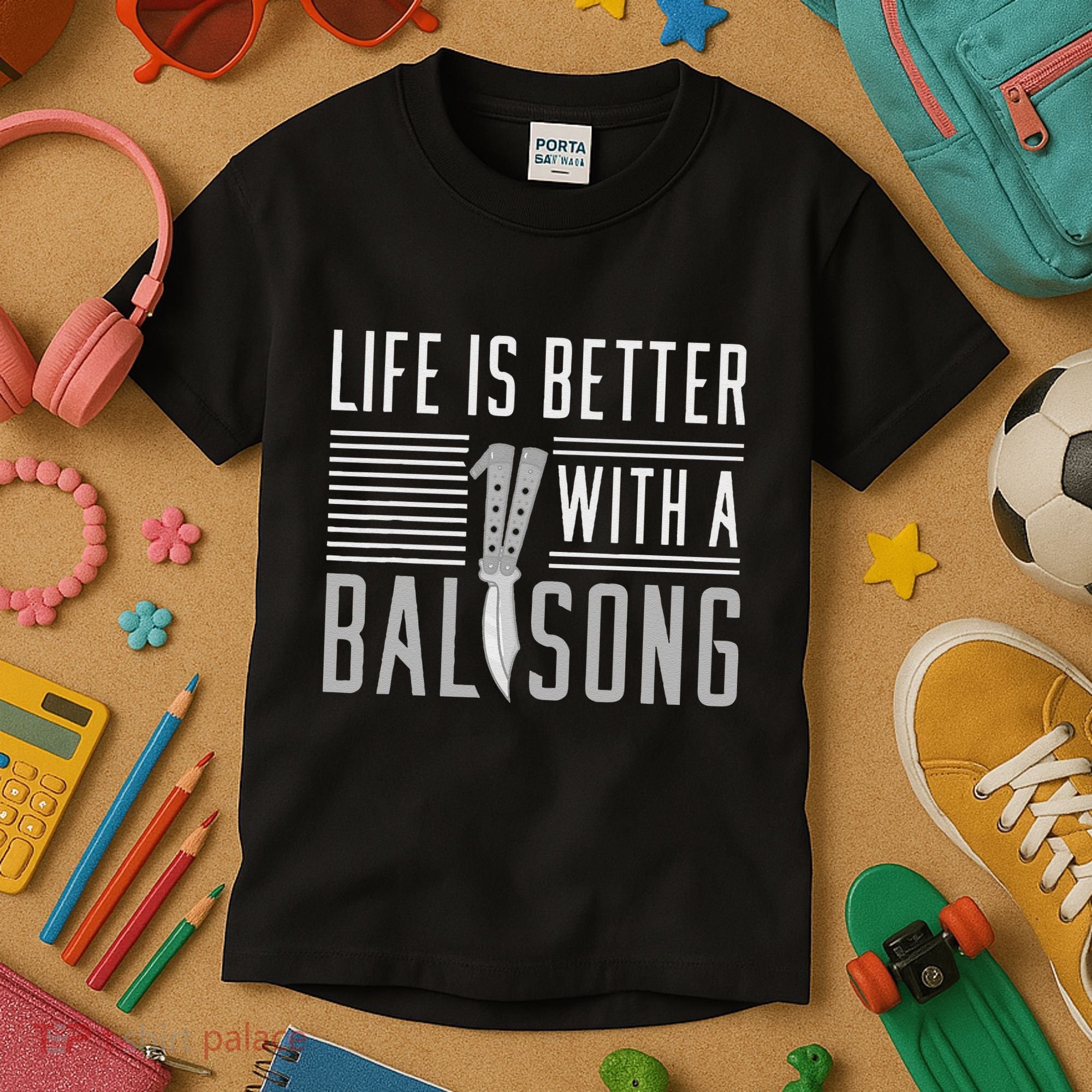 Balisong Knife Batangas Butterfly Folding Pocketknife Kids T-Shirt