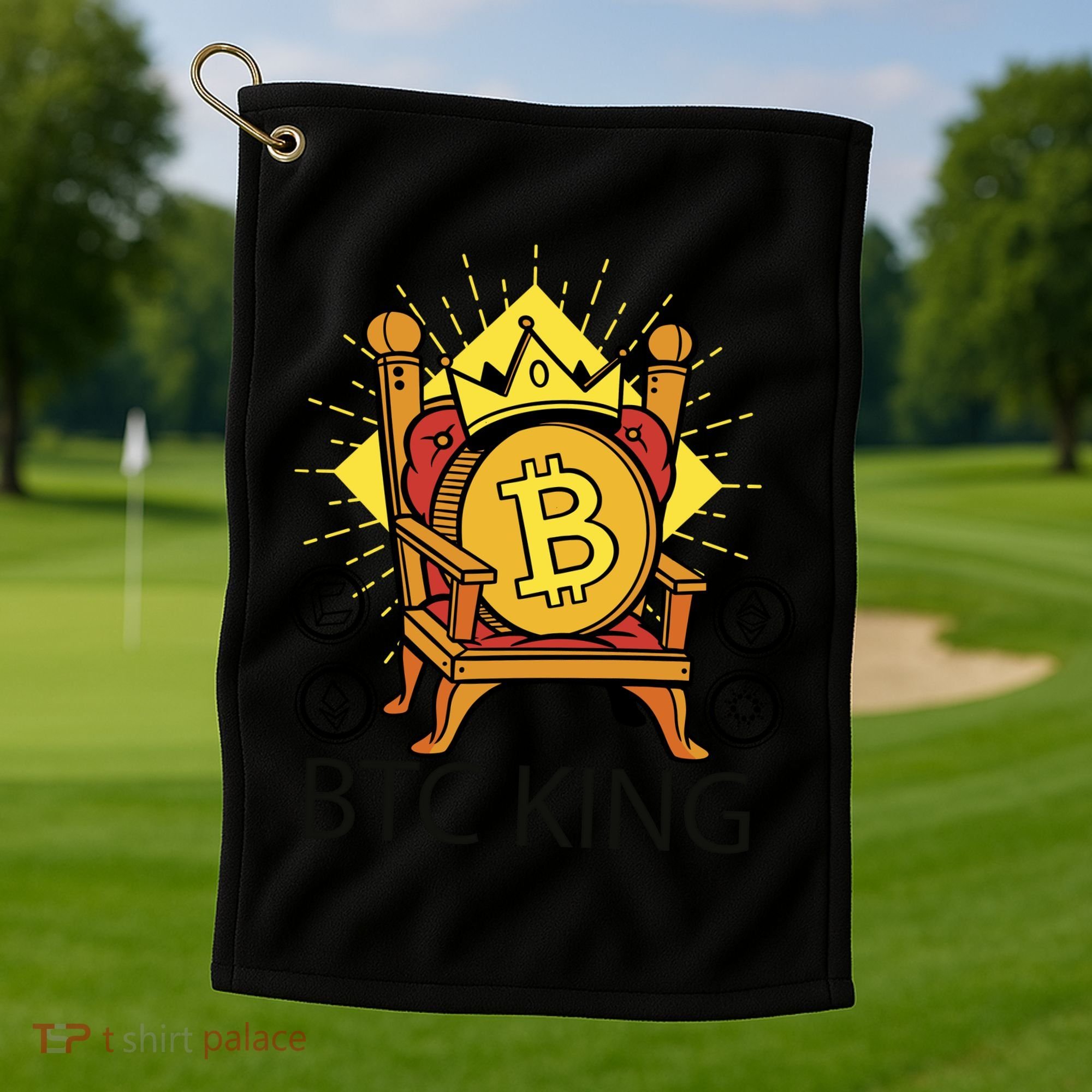 Bitcoin King Golf Towel