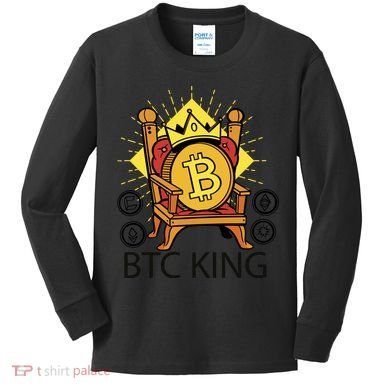 Bitcoin King Kids Long Sleeve Shirt
