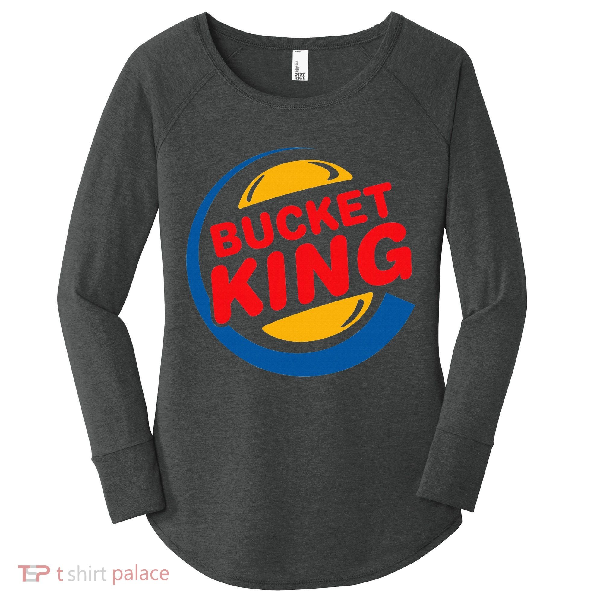 Bucket King Basketball Player Hoops Culture Women's Perfect Tri Tunic Long Sleeve Shirt