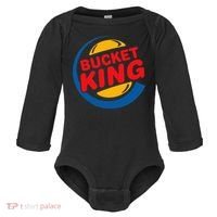 Bucket King Basketball Player Hoops Culture Baby Long Sleeve Bodysuit thumb 0