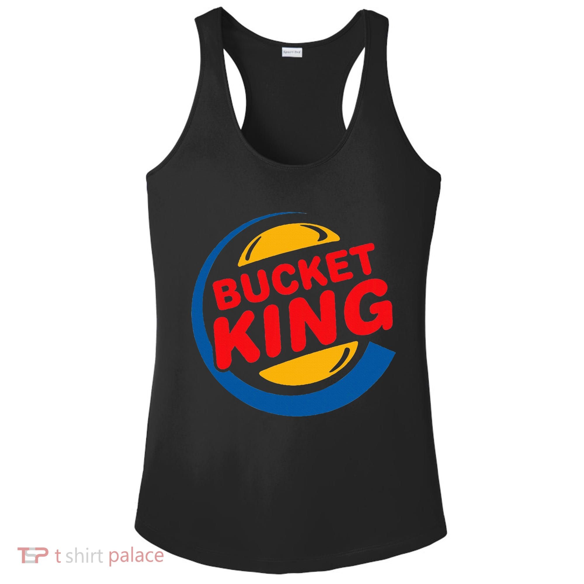 Bucket King Basketball Player Hoops Culture Ladies PosiCharge Competitor Racerback Tank