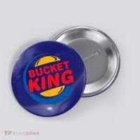 Bucket King Basketball Player Hoops Culture Button thumb 0