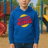 Bucket King Basketball Player Hoops Culture Kids Hoodie thumb 2