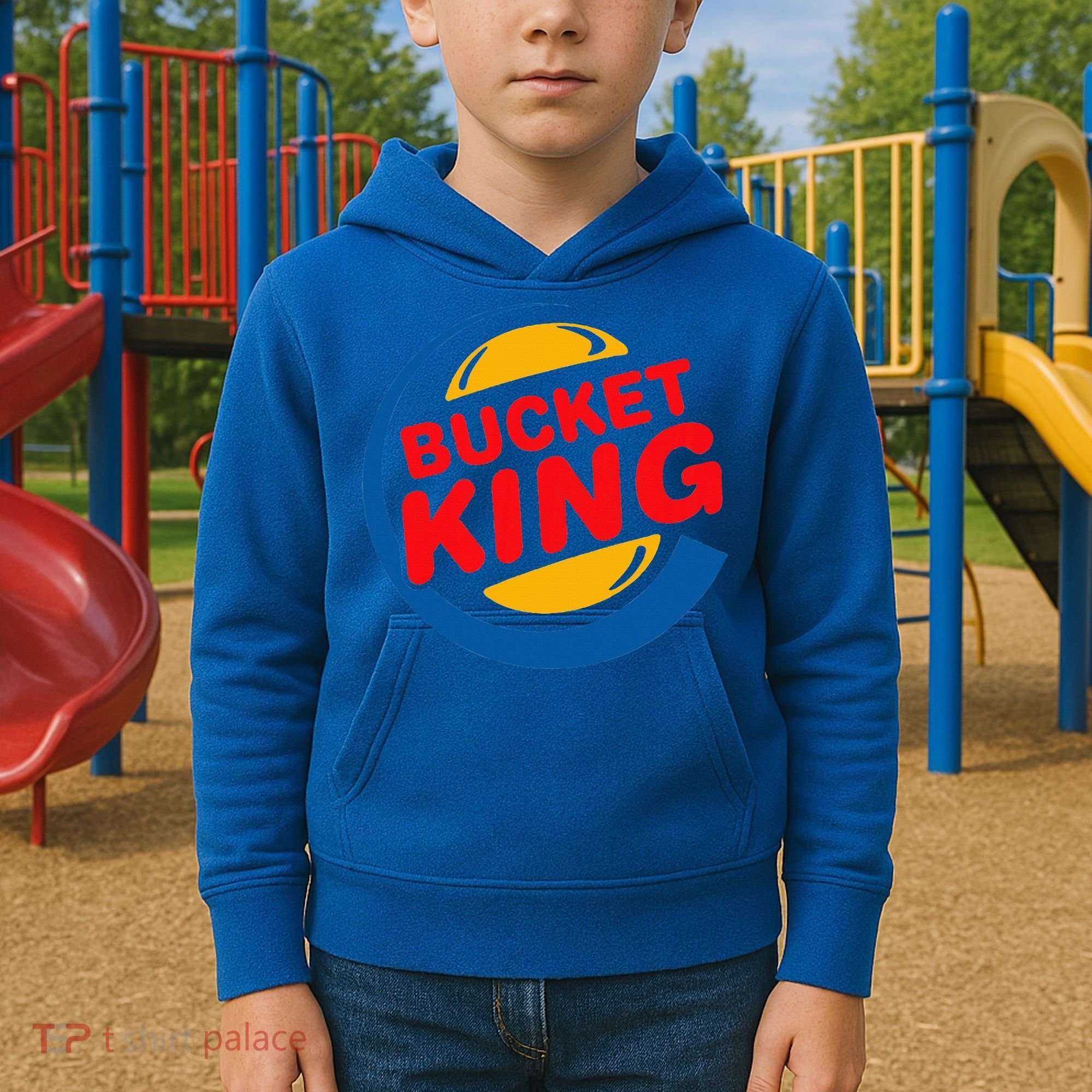 Bucket King Basketball Player Hoops Culture Kids Hoodie