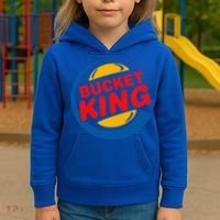 Bucket King Basketball Player Hoops Culture Kids Hoodie thumb 3
