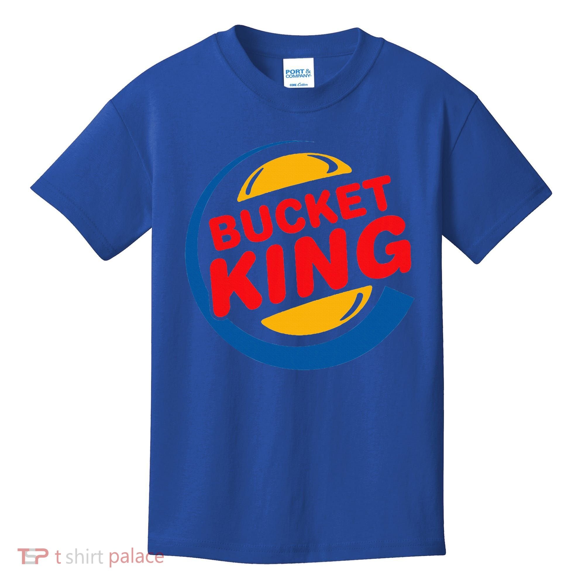 Bucket King Basketball Player Hoops Culture Kids T-Shirt