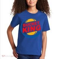 Bucket King Basketball Player Hoops Culture Kids T-Shirt thumb 2