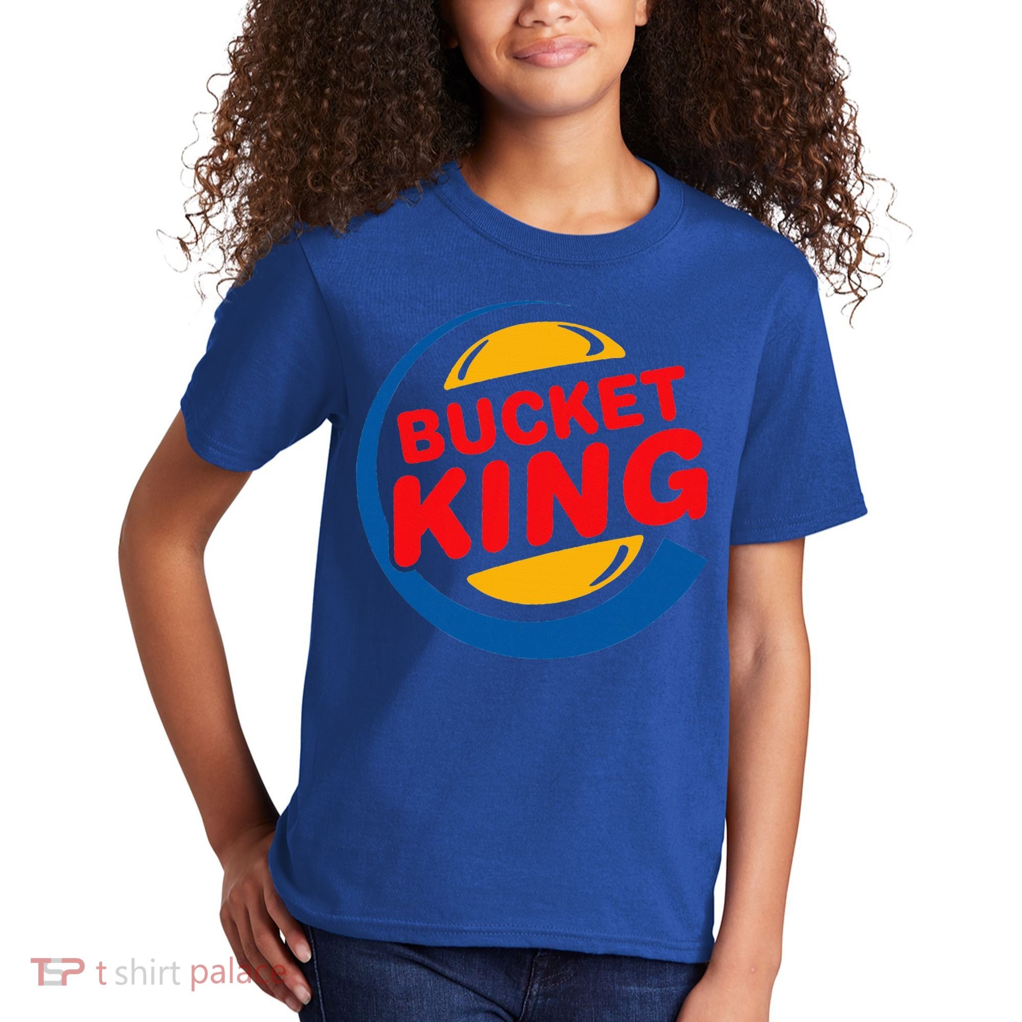 Bucket King Basketball Player Hoops Culture Kids T-Shirt