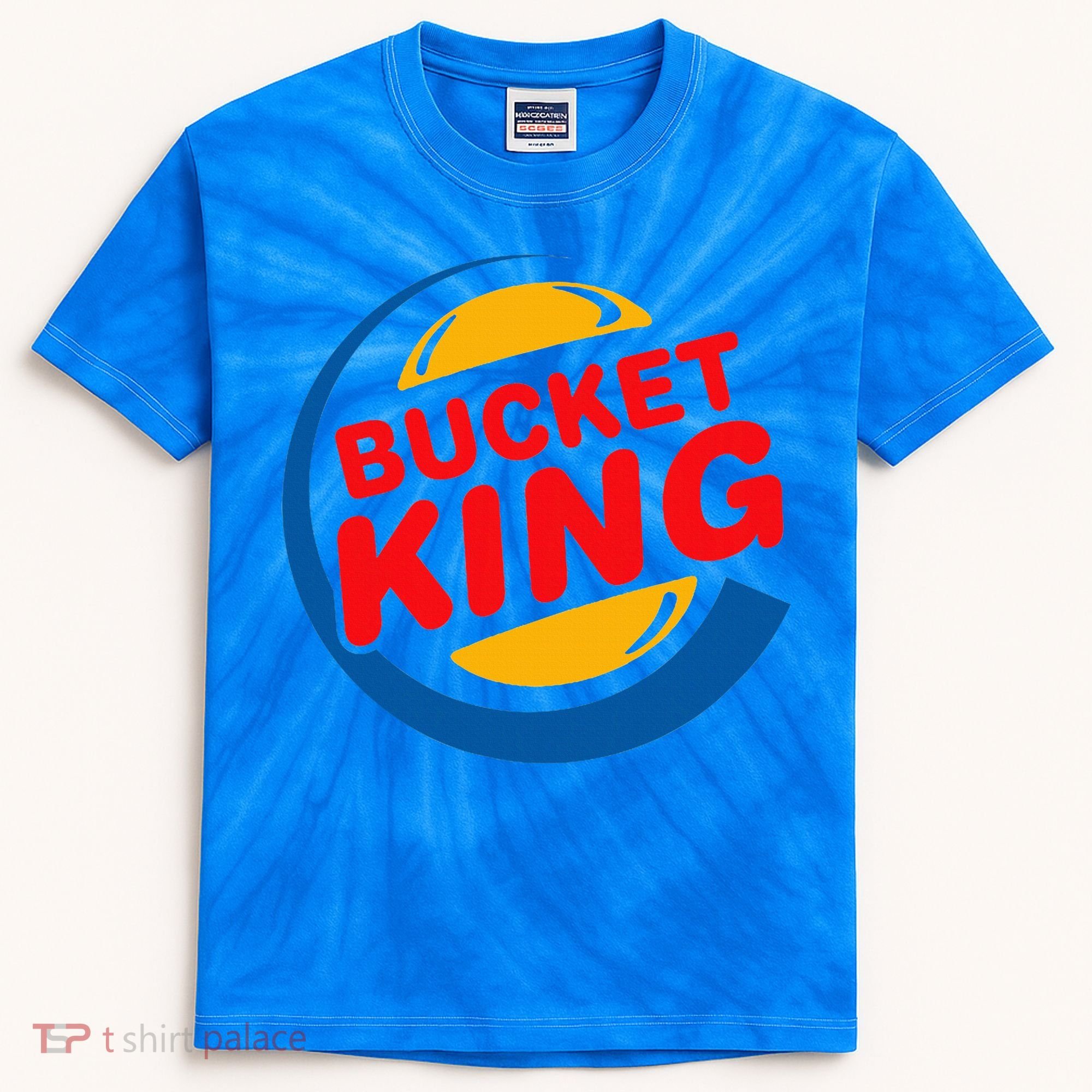 Bucket King Basketball Player Hoops Culture Kids Tie-Dye T-Shirt