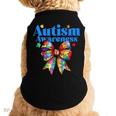 Be Kind Bow Autism Awareness Autism Support Love Doggie Tank