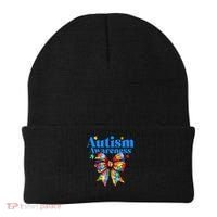 Be Kind Bow Autism Awareness Autism Support Love Beanie thumb 0