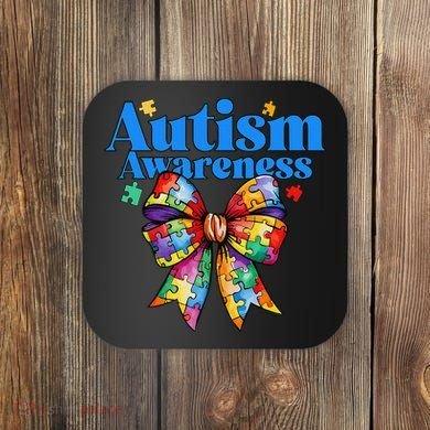 Be Kind Bow Autism Awareness Autism Support Love Coaster