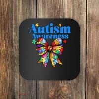 Be Kind Bow Autism Awareness Autism Support Love Coaster thumb 0