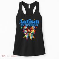 Be Kind Bow Autism Awareness Autism Support Love Women's Tank Top thumb 0