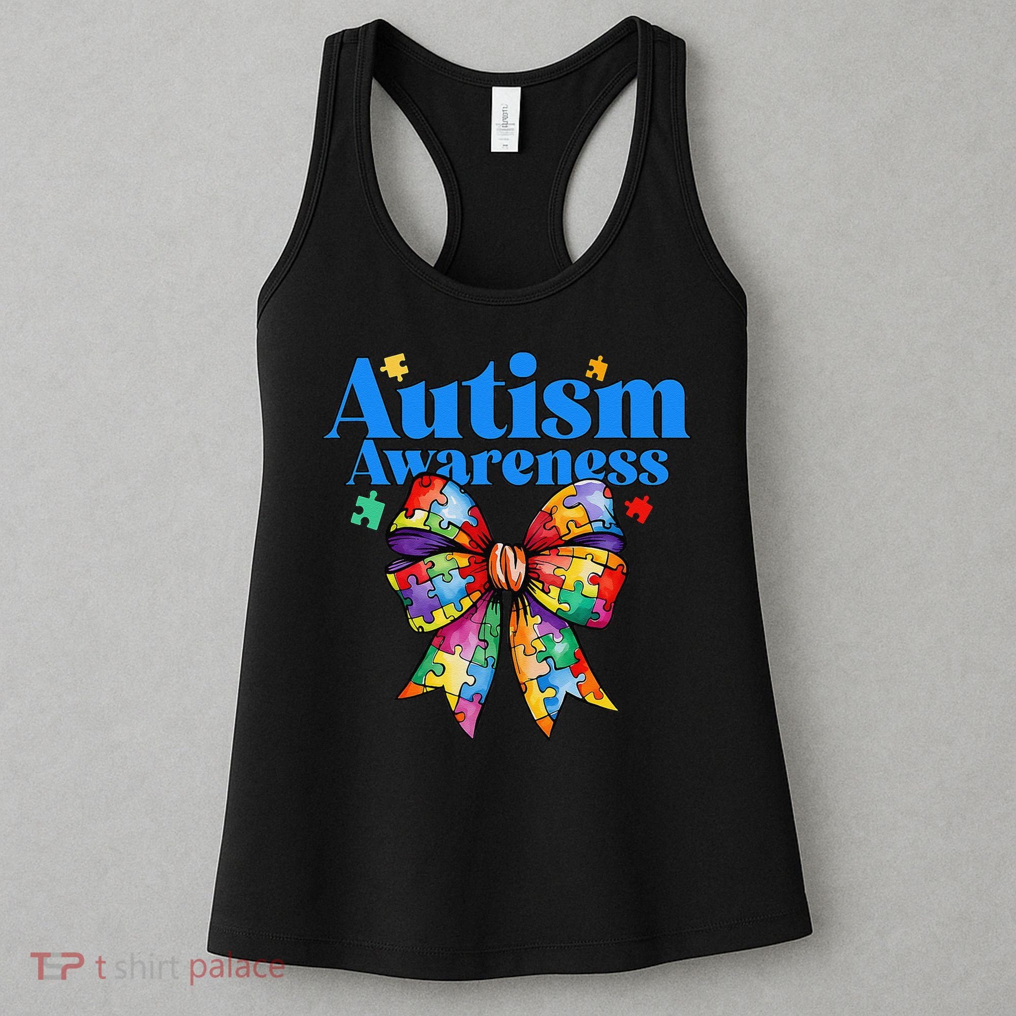 Be Kind Bow Autism Awareness Autism Support Love Women's Tank Top