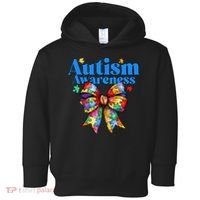 Be Kind Bow Autism Awareness Autism Support Love Toddler Hoodie thumb 0