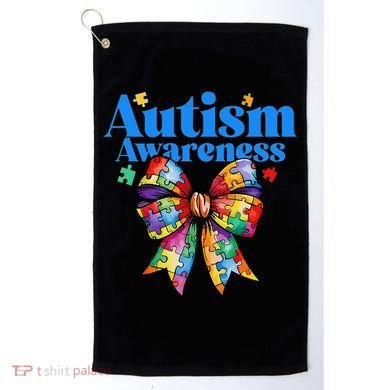 Be Kind Bow Autism Awareness Autism Support Love Golf Towel