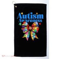 Be Kind Bow Autism Awareness Autism Support Love Golf Towel thumb 0
