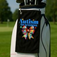 Be Kind Bow Autism Awareness Autism Support Love Golf Towel thumb 2
