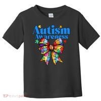 Be Kind Bow Autism Awareness Autism Support Love Toddler T-Shirt thumb 0