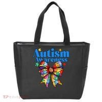 Be Kind Bow Autism Awareness Autism Support Love Tote Bag thumb 0
