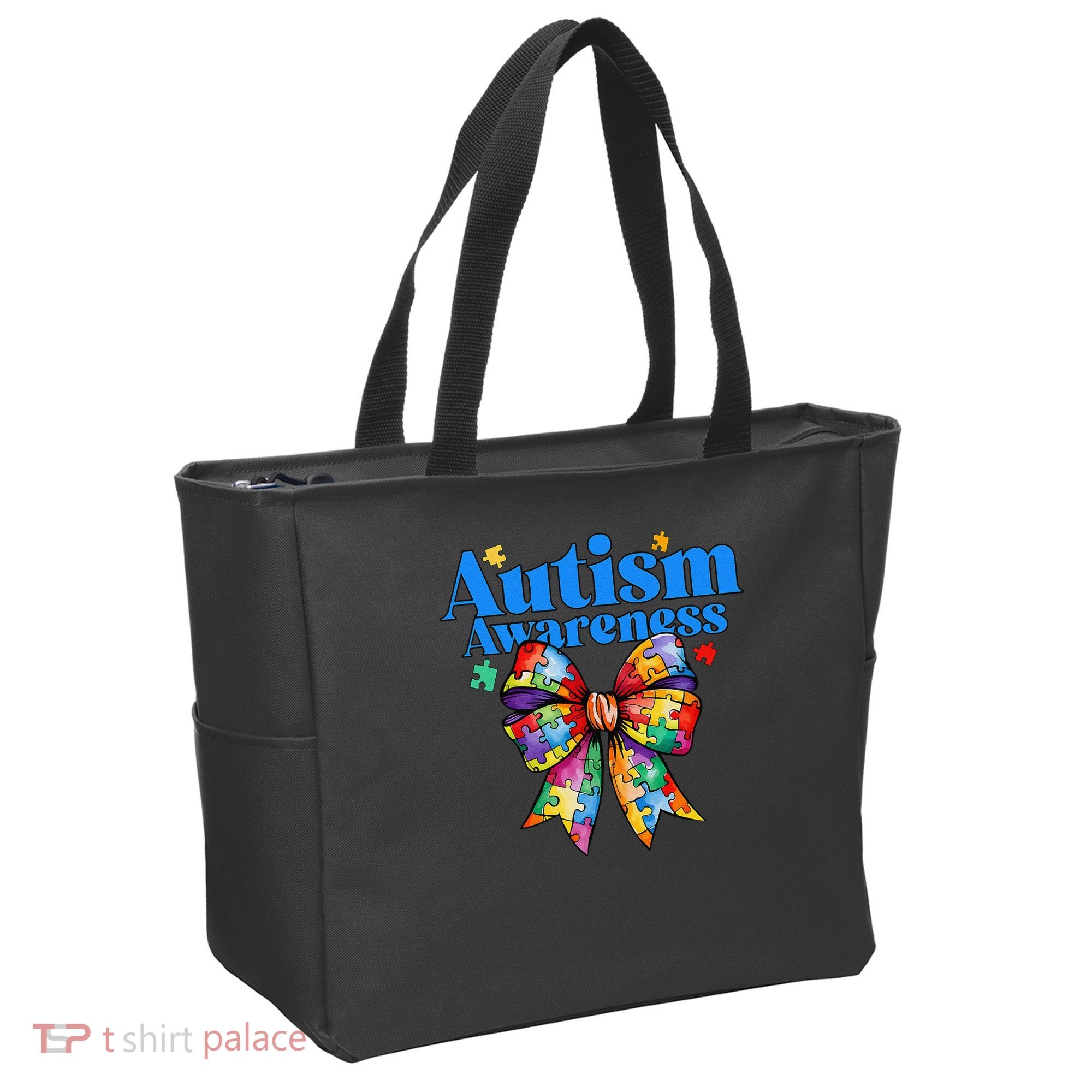 Be Kind Bow Autism Awareness Autism Support Love Tote Bag