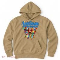 Be Kind Bow Autism Awareness Autism Support Love Hoodie thumb 0