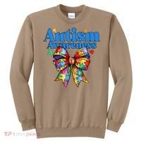 Be Kind Bow Autism Awareness Autism Support Love Sweatshirt thumb 0