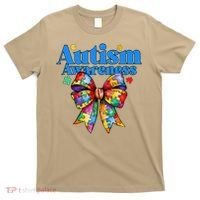 Be Kind Bow Autism Awareness Autism Support Love T-Shirt thumb 0