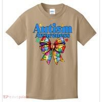Be Kind Bow Autism Awareness Autism Support Love Kids T-Shirt thumb 0