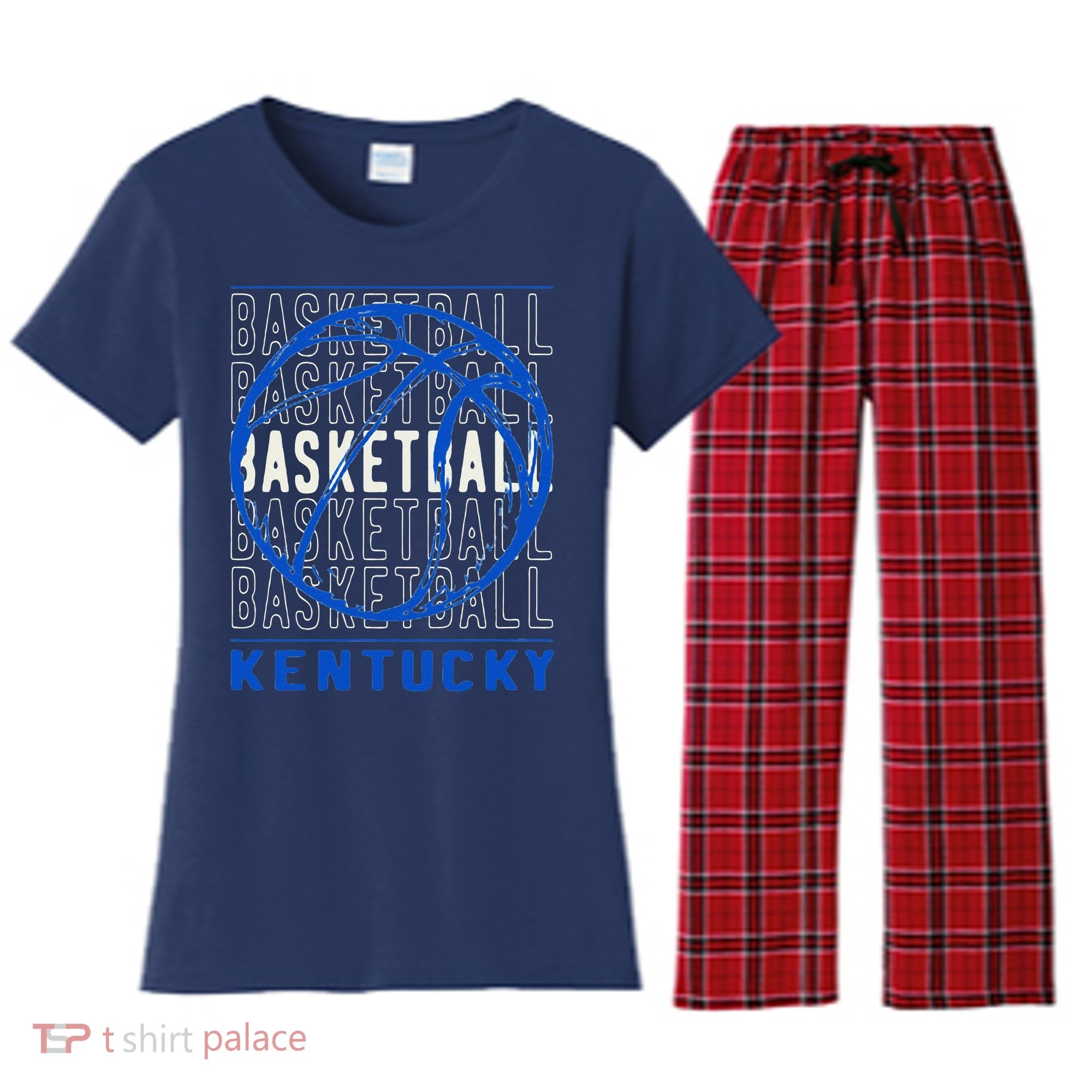 Basketball Kentucky Women's Flannel Pajama Set