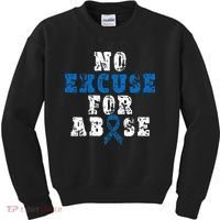 Be Kind Blue Sunflower Child Abuse Prevention Awareness Kids Sweatshirt thumb 0
