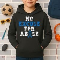 Be Kind Blue Sunflower Child Abuse Prevention Awareness Kids Hoodie thumb 2