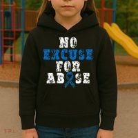 Be Kind Blue Sunflower Child Abuse Prevention Awareness Kids Hoodie thumb 3