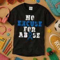 Be Kind Blue Sunflower Child Abuse Prevention Awareness Kids T-Shirt thumb 3