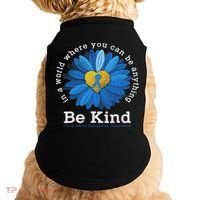 Be Kind Blue Sunflower Child Abuse Prevention Awareness Doggie Tank thumb 0