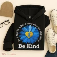 Be Kind Blue Sunflower Child Abuse Prevention Awareness Hoodie thumb 4