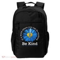 Be Kind Blue Sunflower Child Abuse Prevention Awareness Backpack thumb 0