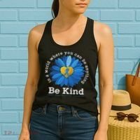 Be Kind Blue Sunflower Child Abuse Prevention Awareness Women's Tank Top thumb 2
