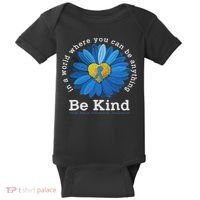 Be Kind Blue Sunflower Child Abuse Prevention Awareness Baby Bodysuit thumb 0
