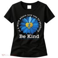 Be Kind Blue Sunflower Child Abuse Prevention Awareness Women's T-Shirt thumb 0