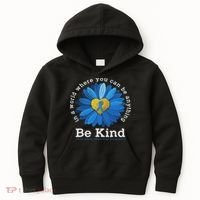 Be Kind Blue Sunflower Child Abuse Prevention Awareness Kids Hoodie thumb 0