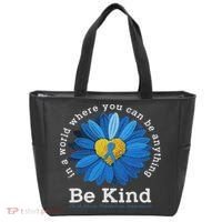Be Kind Blue Sunflower Child Abuse Prevention Awareness Tote Bag thumb 0