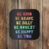 Be Kind Be Brave Be You Self Love Quote Coaster thumb 0