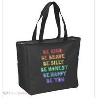 Be Kind Be Brave Be You Self Love Quote Tote Bag thumb 2