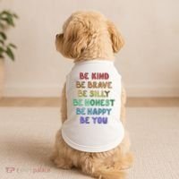 Be Kind Be Brave Be You Self Love Quote Doggie Tank thumb 2