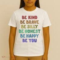 Be Kind Be Brave Be You Self Love Quote T-Shirt thumb 4