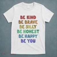 Be Kind Be Brave Be You Self Love Quote T-Shirt thumb 5